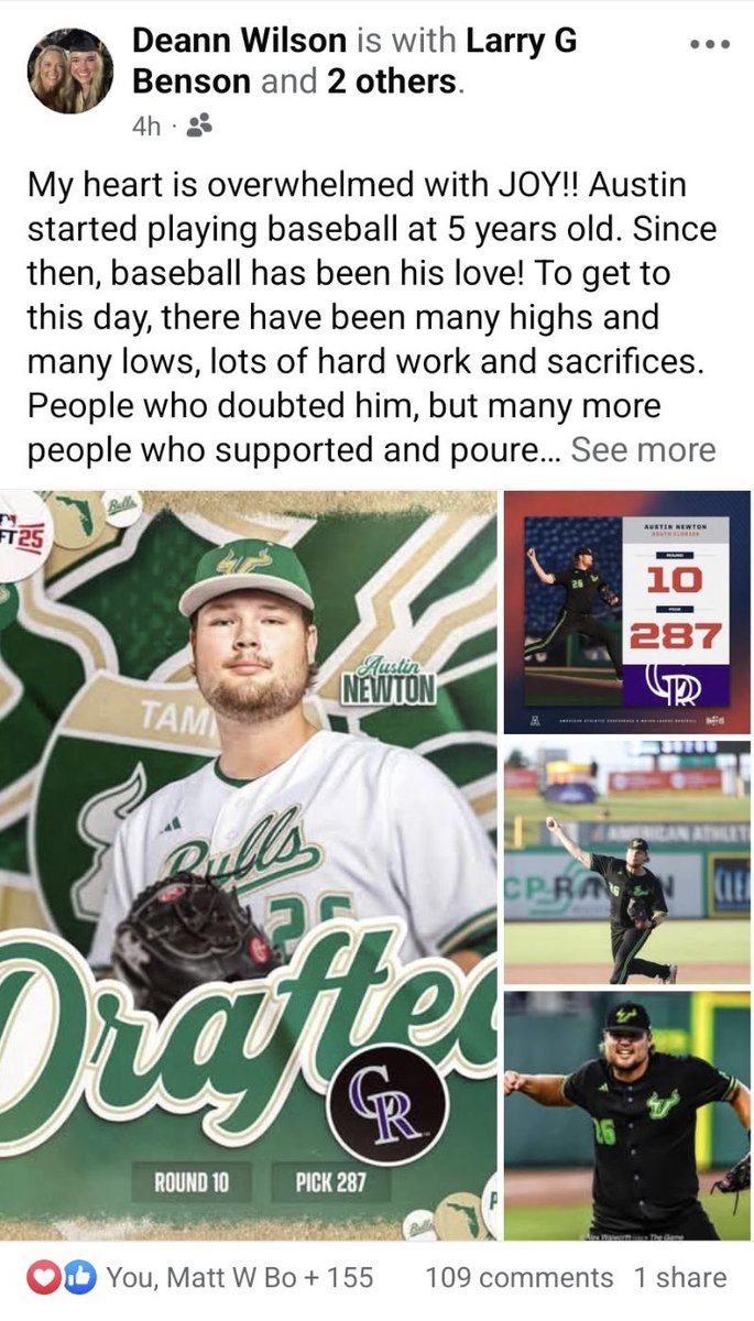 AthleticsPHSC's tweet image. We would like to extend a CONGRATULATIONS to Head Volleyball Coach Deann Wilson’s Son, Austin Newton, who has been selected by the Colorado Rockies in the 2025 MLB Player Draft! 🎉
#BackTheCats 🐾