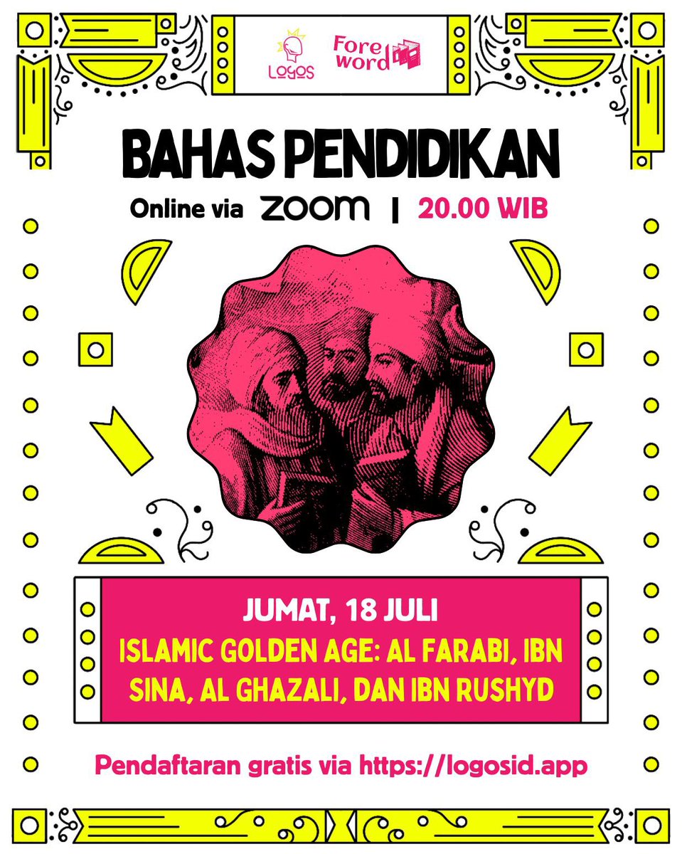 Bagaimana para pemikir Muslim mendefinisikan pendidikan dan apa yang mau dicapai? 

Mari berkumpul Jumat ini, daftar gratis lewat logosid.app 🥳