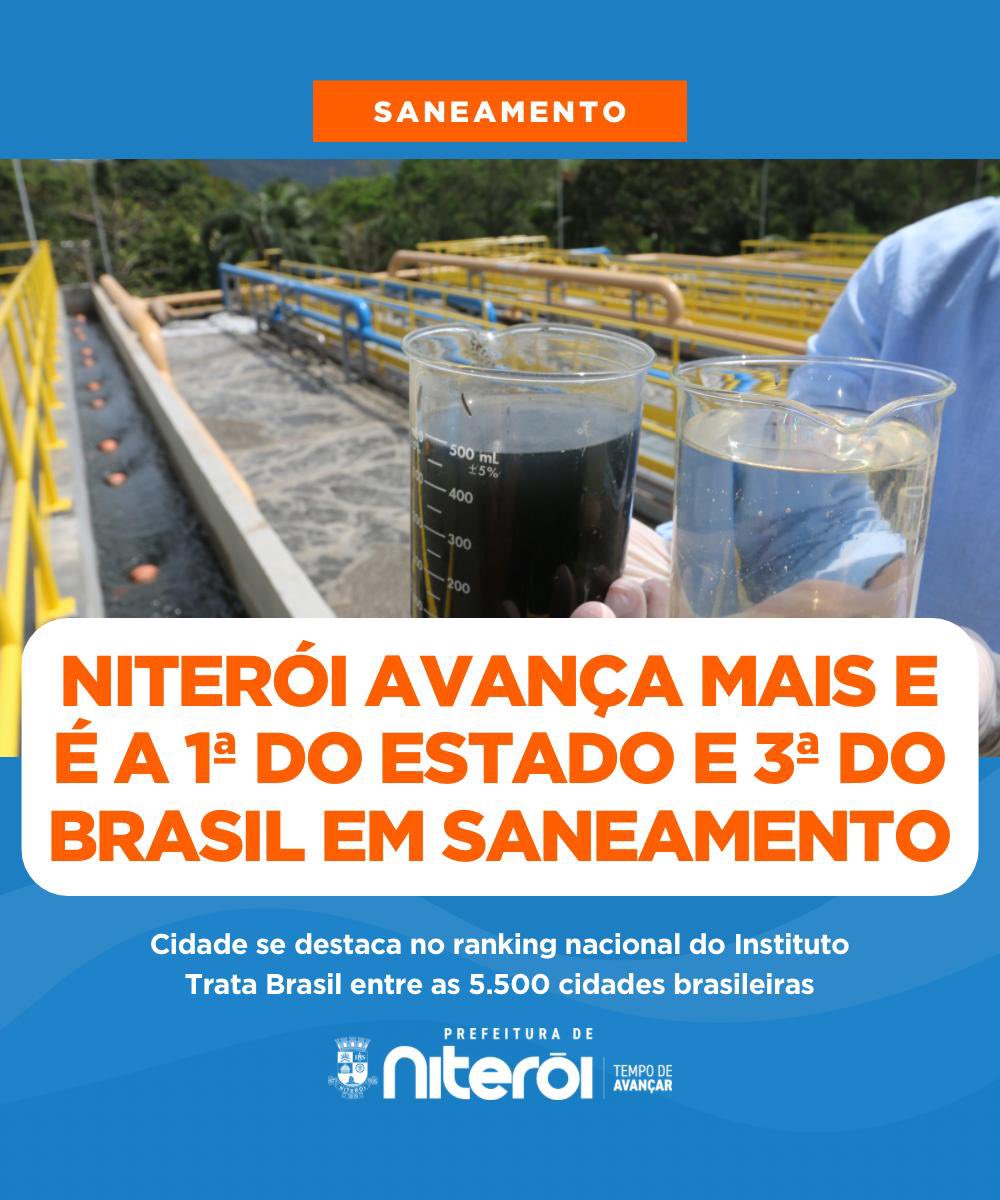 Niterói é referência em saneamento básico no Brasil!

Niterói alcançou o 1º lugar no ranking de saneamento básico do Instituto Trata Brasil entre todas as cidades do Estado do Rio de Janeiro.