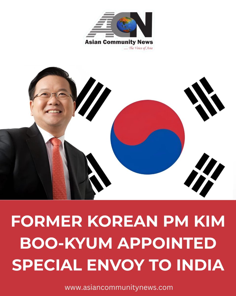 skahuja13's tweet image. From Seoul ๐ฐ๐ท to New Delhi ๐ฎ๐ณ โ A strategic diplomatic mission begins!
Kim Boo-kyum appointed as Special Envoy to India, marking a new chapter in KoreaโIndia cooperation. ๐๏ธ๐
#KimBooKyum #SouthKoreaIndia #DiplomaticMission #KoreanPolitics
Read more ๐๐ป
asiancommunitynews.com/former-korean-โฆ