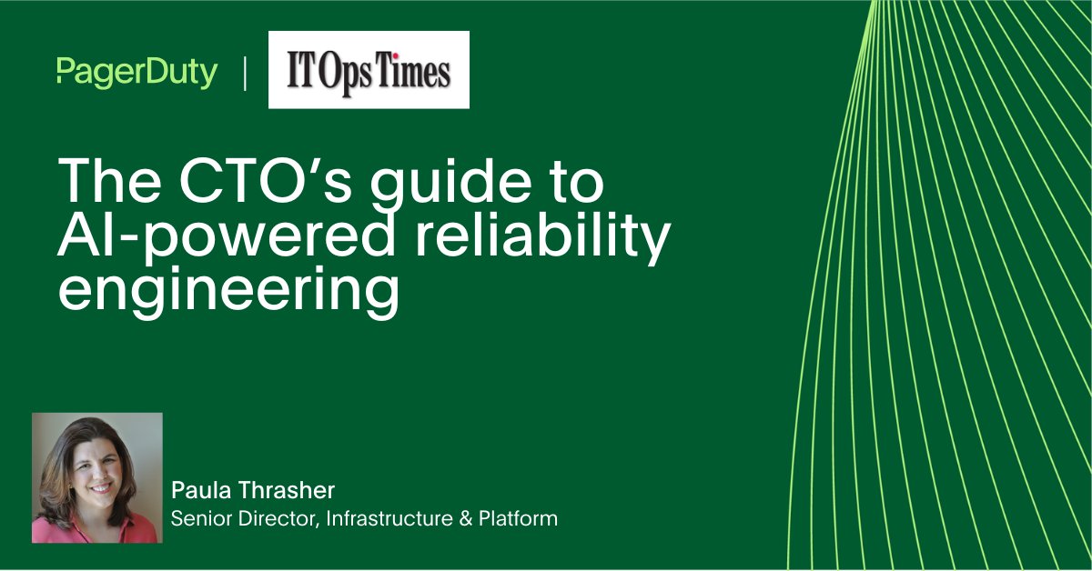 pagerduty's tweet image. AI is helping SREs and engineering teams move from reactive to proactive reliability.
Our Senior Director of Infrastructure and Platform, @paula_thrasher, explores how integrating AI into your workflow leads to moving faster, reducing burnout and staying ahead of incidents.…