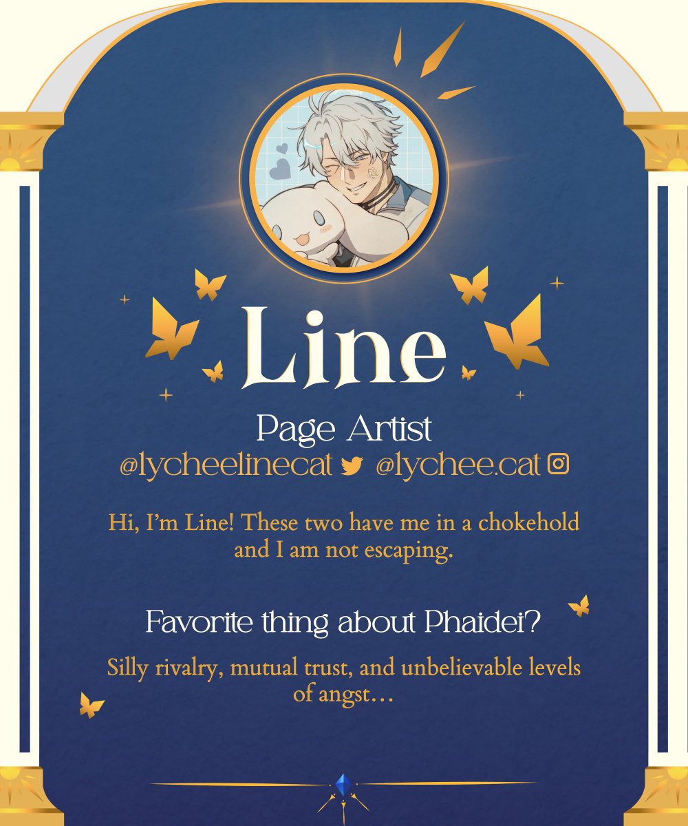 phaideizine's tweet image. 🌟 Artist Introduction ⊹₊ Line 🌟
Next up, we're introducing the lovely Line (@lycheelinecat)! The sweetness of her art will save us from Phaidei's astronomical angst levels 🙏🏼