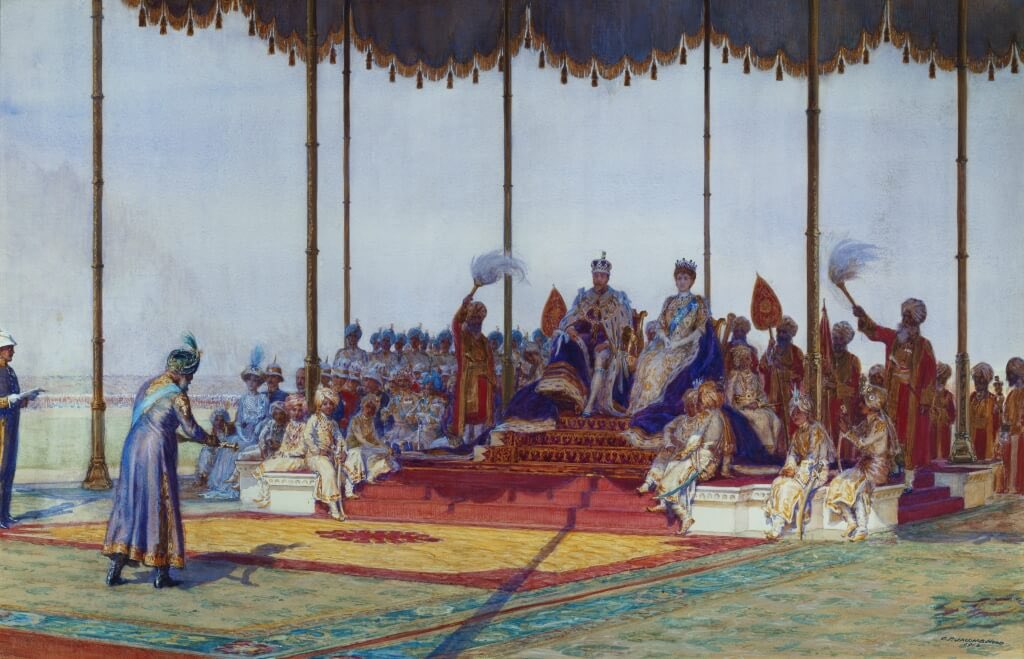 Empireaesth's tweet image. King George V and Queen Mary at the Delhi Durbar (1911)