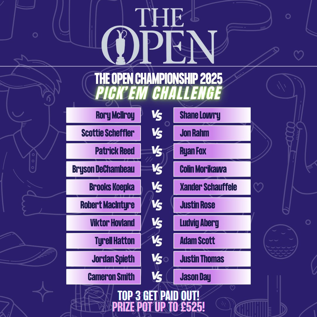 Fairplayapp's tweet image. A huge week of sport and as usual we're running sweepstakes on all the major events 🤩
Sweepstakes for The Open, Usyk Vs Dubois and The World Matchplay Darts are LIVE now! 📱
Take part and head over to the Fairplay app where you can win big prize pots 🤑…