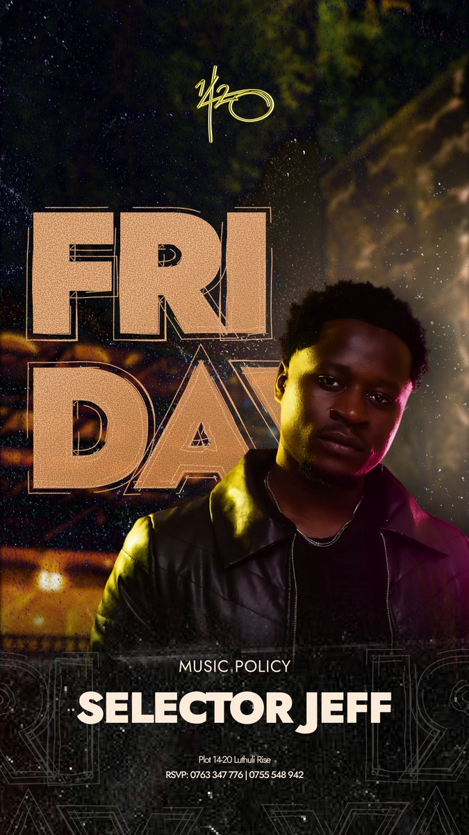 A <a href="/fourteentwenty0/">Fourteen Twenty</a> Friday is calling ☎️, will you answer? 

🌟 <a href="/deejay_alza/">DJ Alza</a>, <a href="/selectajeff/">SELECTA JEFF</a>, <a href="/djvanss_/">DJ VansS🇺🇬</a>, <a href="/DJ_Ssese/">Uncle DJ</a> #SseseNation