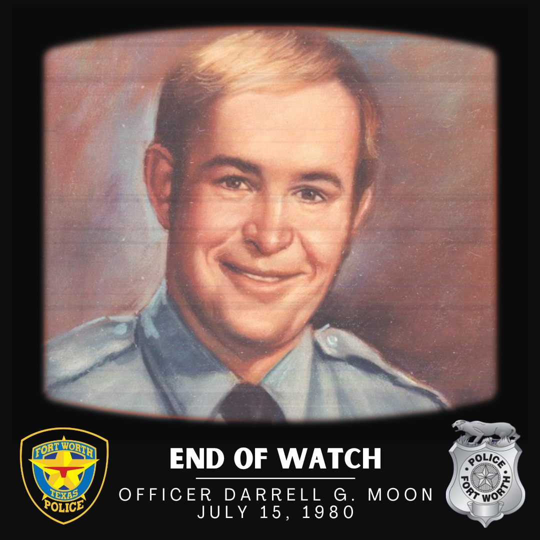 fortworthpd's tweet image. End of Watch: Darrel Gene Moon, July 15, 1980
Officer Darrell G. Moon, a plainclothes officer assigned to the vice squad, died from a gunshot wound he sustained in a shootout in downtown Fort Worth. He and three other officers were attempting to arrest three young men they had…