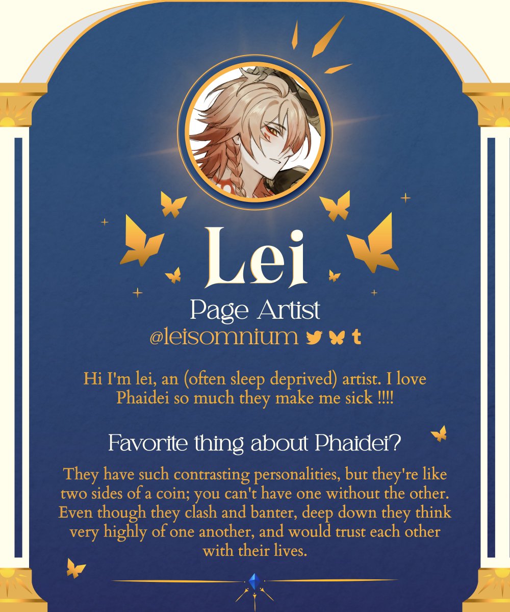 phaideizine's tweet image. 🌟 Artist Introduction ⊹₊ Lei 🌟
Wherever could our next page artist Lei (@leisomnium) be?! Oh— they're... asleep? Let's welcome them quietly so as to not disturb their sleep — since they clearly don't get enough of it!