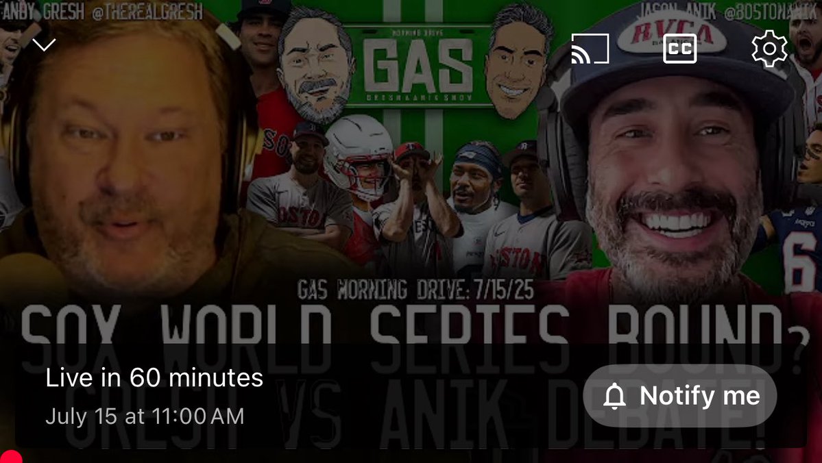 GASshowAM's tweet image. LIVE IN 60 MINUTES with @bostonanik and @TheRealGresh
youtube.com/live/Ym99p5xG-…