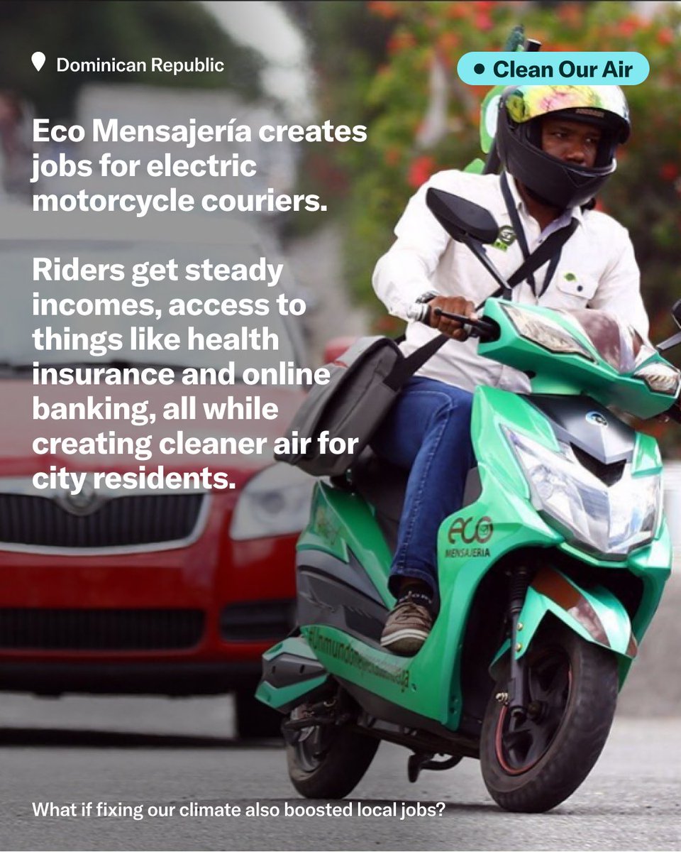 EarthshotPrize's tweet image. What if climate action also meant good, green jobs?
@ECOmensajeriaRD, @FrontierMkts & @S4sTechnologies show it’s possible to boost incomes for local communities while also building climate resilience.
Read: sharedprosperity.earthshotprize.org
@CNTR4growth @CGAP