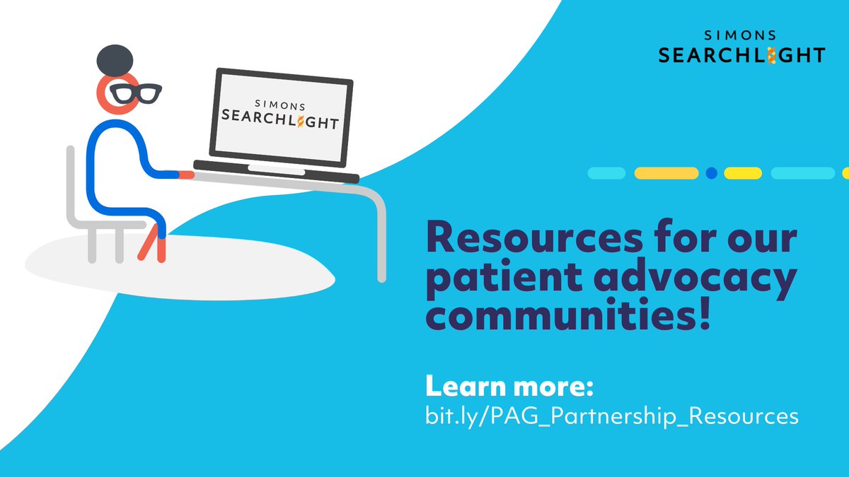 s_searchlight's tweet image. 💙 Advocacy partners—explore how your community is growing in Simons Searchlight!
➡️ Partnership page: See how we collaborate
➡️ Dashboard: View real-time data on registration, surveys & reach
🔗 bit.ly/PAG_Partnershi…
#SimonsSearchlight #RareDiseaseCommunity #PatientAdvocacy