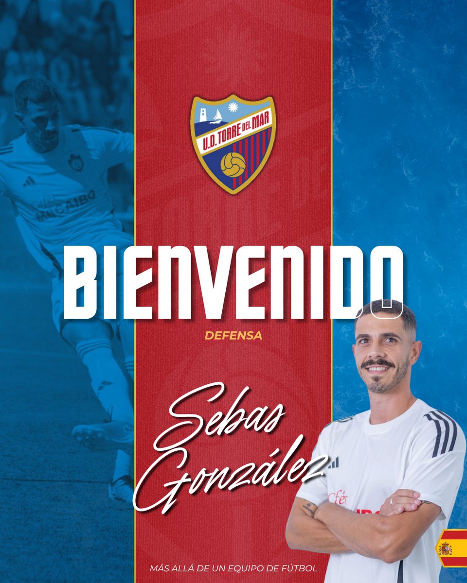 ¡𝘽𝙞𝙚𝙣𝙫𝙚𝙣𝙞𝙙𝙤, 𝑺𝒆𝒃𝒂𝒔 𝑮𝒐𝒏𝒛á𝒍𝒆𝒛!
 
Estamos muy felices de anunciar la llegada de Sebas González a la U.D. Torre del Mar.

¡Con su incorporación, seguimos construyendo el camino!

¡Juntos, vamos a por más!