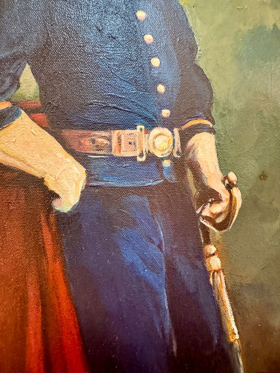ALPLM's tweet image. #OnThisDay in 1871, Thomas “Tad” Lincoln died at just 18. Known for his playful White House antics, Tad was fascinated by the military and often dressed in a U.S. soldier’s uniform. His portrait by Dane Lindley, based on a photo by Alexander Gardner, is now on display at #ALPLM.