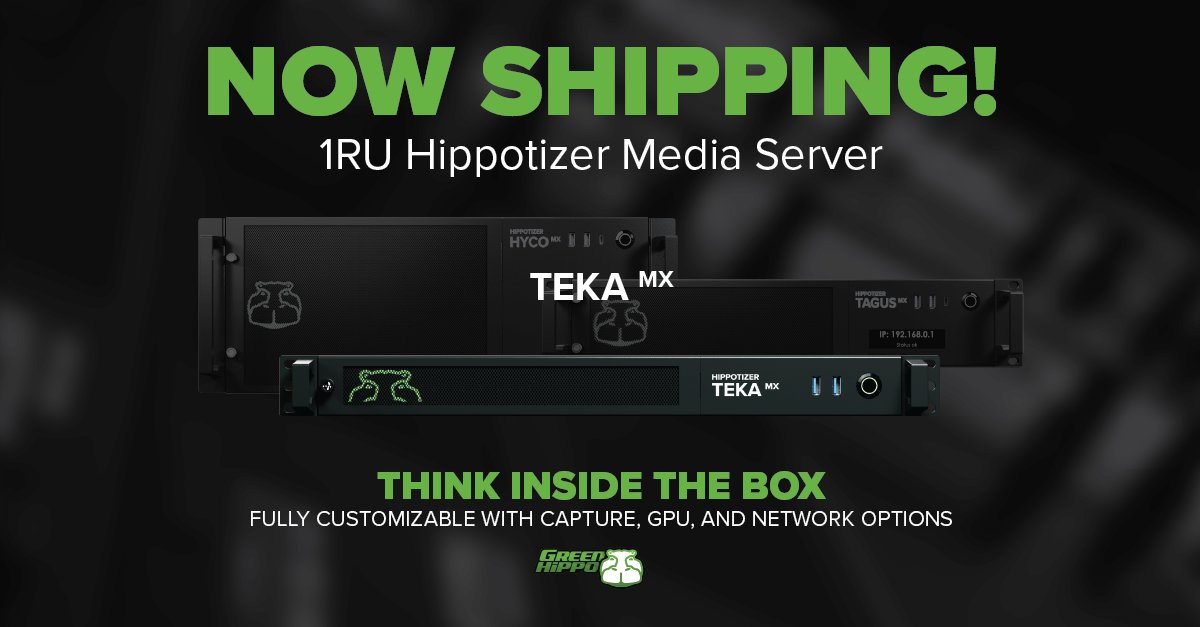Hippotizer MX Media Servers - TEKA 1U is now shipping! 🎉📦

TEKA is a compact and affordable yet powerful single output system capable of driving 4K installations or smaller live productions.

Learn more ➡️ ow.ly/Y1n150WpuvT