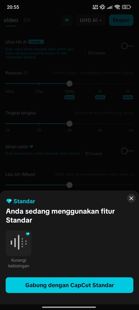 afaiz666's tweet photo. Aplikasi dajjal, perasaan dulu capcut kaga begini dah. Fitur standart apaan peler, then wtf do i pay for?! Gak sekalian ae masuk aplikasi doang bayar anjeng https://t.co/bYEl5zERxn