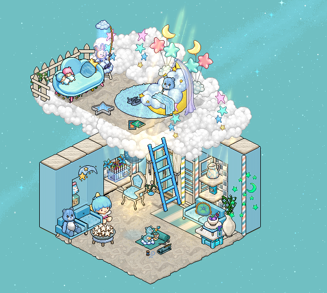 Desafio Carinhoso - Cafofo Encantado 🩵
 ursinho soneca #Habblet <a href="/MeuHabblet/">Habblet</a>