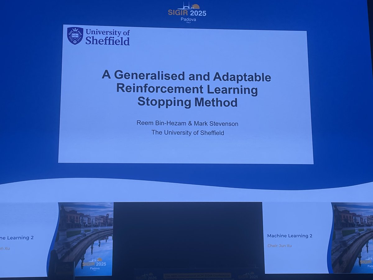 Mark Stevenson (@drmarkstevenson) on Twitter photo Reem presenting the paper now. Hope the screen is big enough to see her slides! Reem presenting the paper now. Hope the screen is big enough to see her slides!