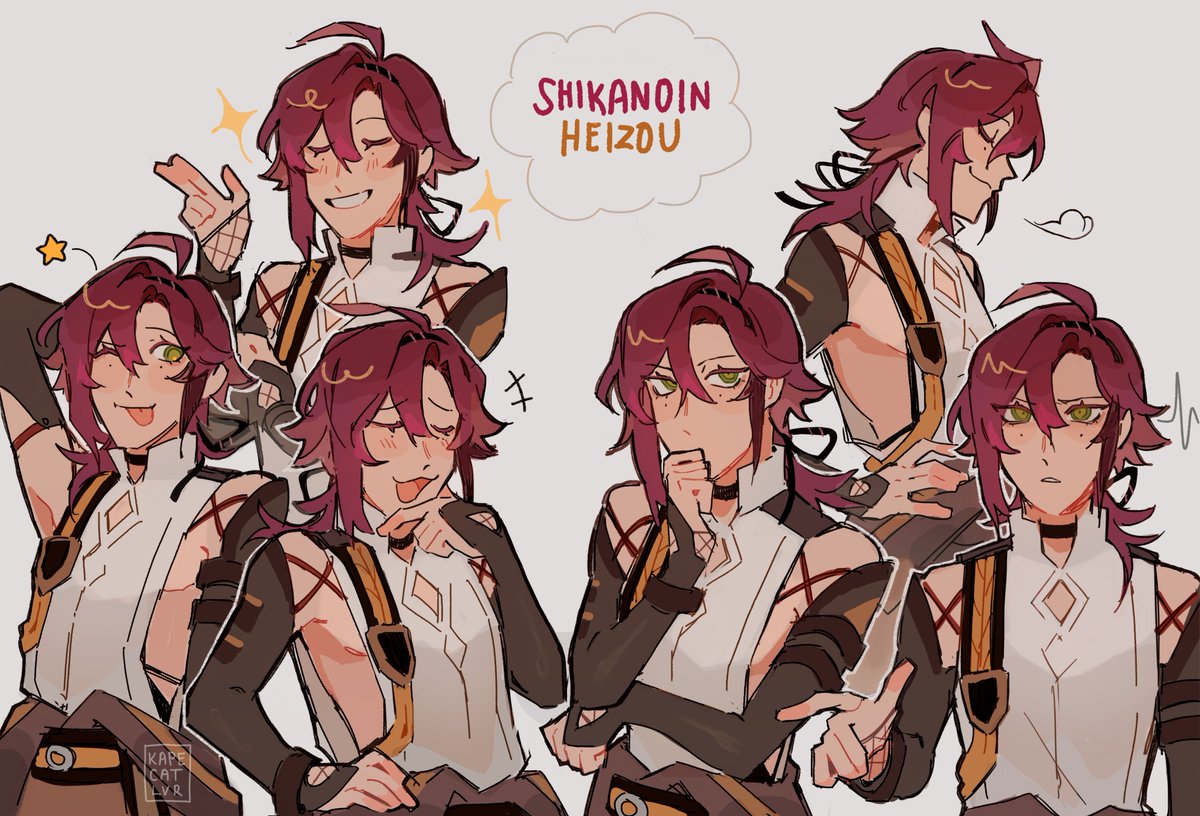 found an old drawing i forgot to post (&amp; mostly gave up on rendering)

#heizou #genshinimpact