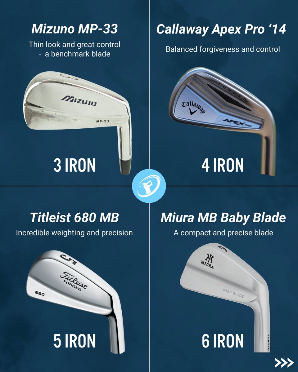 clubchampmedia's tweet image. 1 through PW — these clubs aren’t just popular, they’re legendary. From Jack’s MacGregor 1-iron to Tiger’s Nike VR 8-iron, each of these sticks earned its spot through performance, precision, or pure legacy.
Agree with the list? Which iron are we missing?
#ClubChampion…