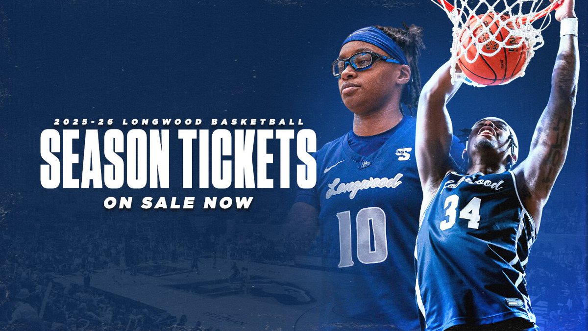 LongwoodLancers's tweet photo. 🏀🎫! Claim your spot for every @LongwoodMBB and @LongwoodWBB game at JPB! Season tickets on sale now!
🔗https://t.co/Dt92nlrGaP
#GoWood #HorsePower https://t.co/XPsGgjZpxQ