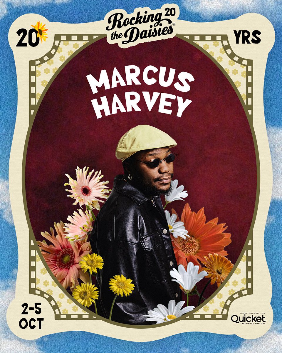 Rocking the Daisies (@rockingthedaisy) on Twitter photo <a href="/iammarcusharvey/">D o n m a r c o</a> is pulling up to Daisies 2025 🌼
Soul child. Genre bender. Voice of the city.
From Alexandra’s open mics to sonic alchemy with every drop, Marcus is proof that sound can feel like home.
Now he’s bringing the groove to #RTD2025 💿✨
🎟️ Link in bio <a href="/iammarcusharvey/">D o n m a r c o</a> is pulling up to Daisies 2025 🌼
Soul child. Genre bender. Voice of the city.
From Alexandra’s open mics to sonic alchemy with every drop, Marcus is proof that sound can feel like home.
Now he’s bringing the groove to #RTD2025 💿✨
🎟️ Link in bio