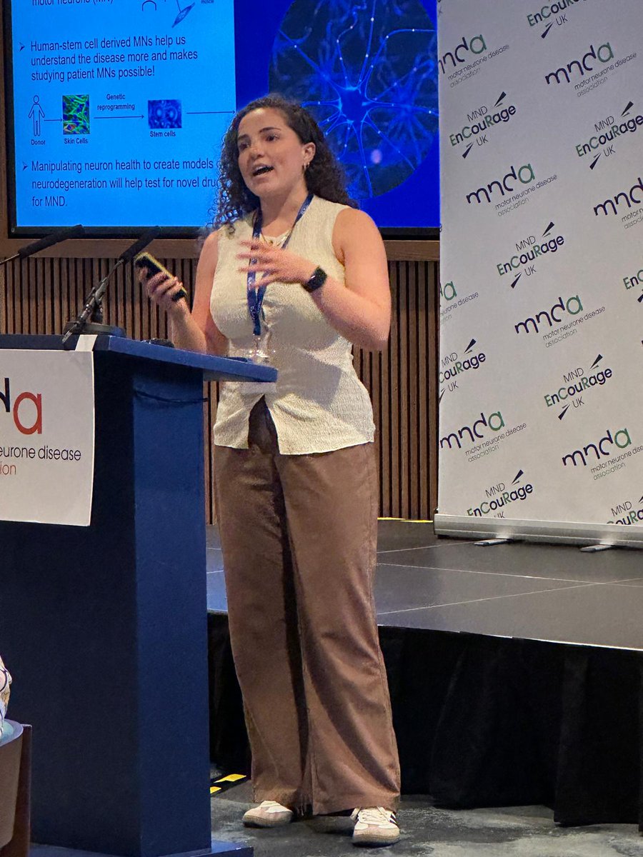 mndresearch's tweet image. At #MNDEnCouRageUK 2025 we’ve just heard 3 minute lightning talks from the early career researchers 🔬
There was a huge range of #MND #ALS research presented from what's going wrong in cells to improving diagnosis and care!
This shows just how much research is happening across…