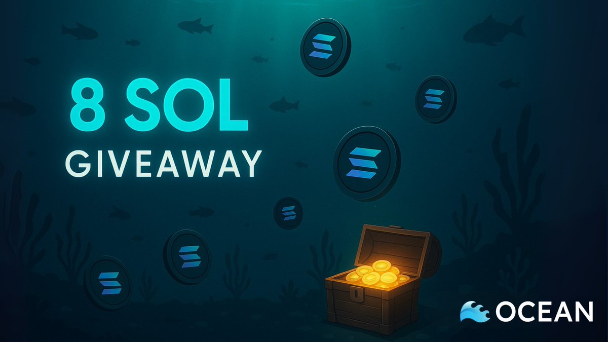 Trade to win big, share the 8 SOL prize pool! 

🎯How to Participate  
1⃣ Join t.me/TradeOceanBot?… to start trading 
2⃣ Import/create a wallet or use your existing Ocean wallet 
3⃣ Deposit and trade any amount 
4⃣ 20 winners will equally share 8 SOL  

⏰ Event Duration: July
