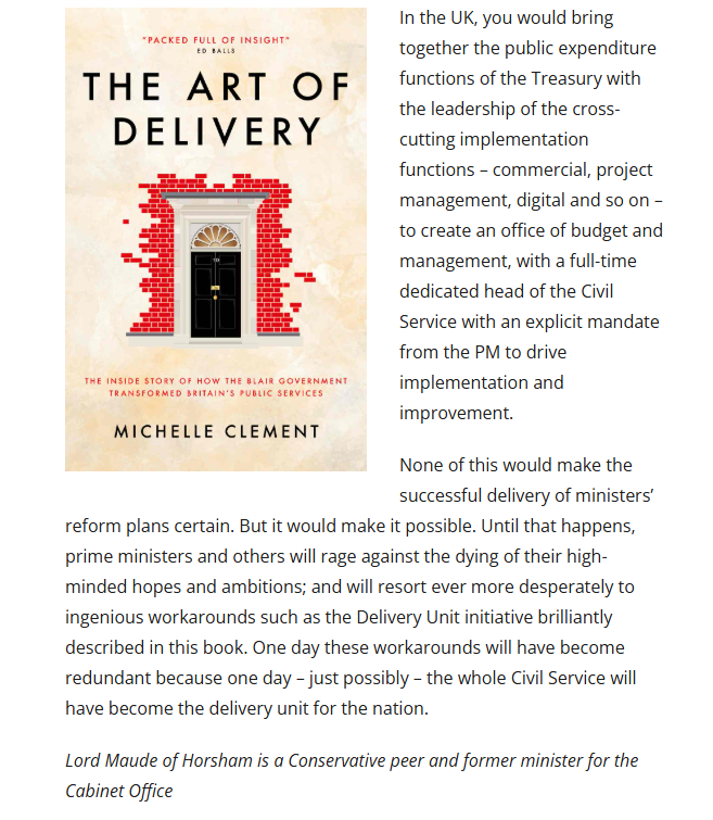 John Rentoul (@johnrentoul) on Twitter photo Review by Francis Maude of <a href="/MLClem/">Michelle Clement</a>’s book on the Blair delivery unit politicshome.com/opinion/articl… Review by Francis Maude of <a href="/MLClem/">Michelle Clement</a>’s book on the Blair delivery unit politicshome.com/opinion/articl…