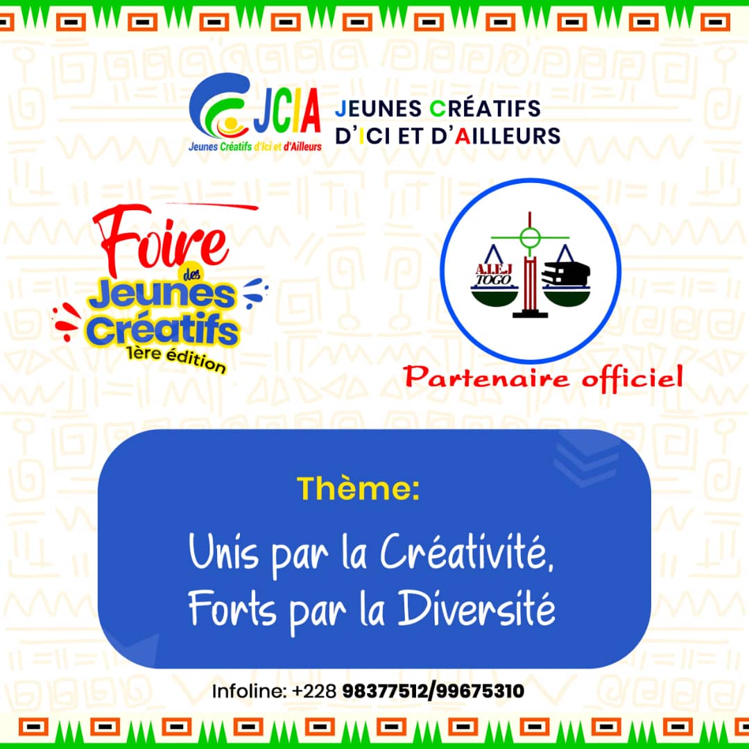 aiej_togo's tweet photo. Restez connectés pour ne rien rater de ce beau partenariat qui met la jeunesse créative à l’honneur !

#AIEJ-TOGO 
#JCIA
#FoireDesJeunesCréatifs
#Partenariat https://t.co/Le75vYltef