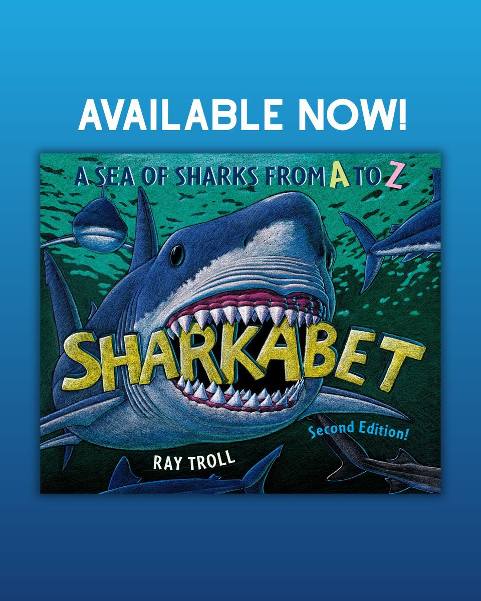 Swim through an ocean of facts and fun in SHARKABET, 2nd Edition, newly revised with updated facts and 9 brand new images that kids (and adults!) can sink their teeth into! SHARKABET by Ray Troll is available now wherever you buy books! Check it out at Turner Bookstore today.