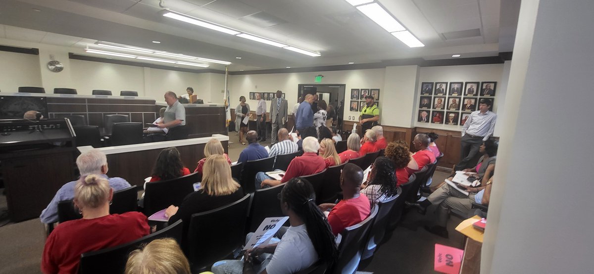 Full house at the Bessemer City Council meeting to oppose rezoning for a data center