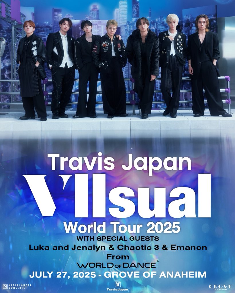 TravisJapan_cr's tweet photo. We have amazing teams from World of Dance (@worldofdance)opening the “Travis Japan World Tour 2025 VIIsual” U.S. shows!
Don’t miss TJ and their special performance! 🔥

Grab your tickets 🎫
NYC (July 25): https://t.co/uezFnmV17T
Anaheim (July 27): https://t.co/tAtRhGYThi

#TJWorldTour2025
#VIIsual
#WorldwideTJ
#JustDanceTogether 
#TravisJapan
#WorldofDance