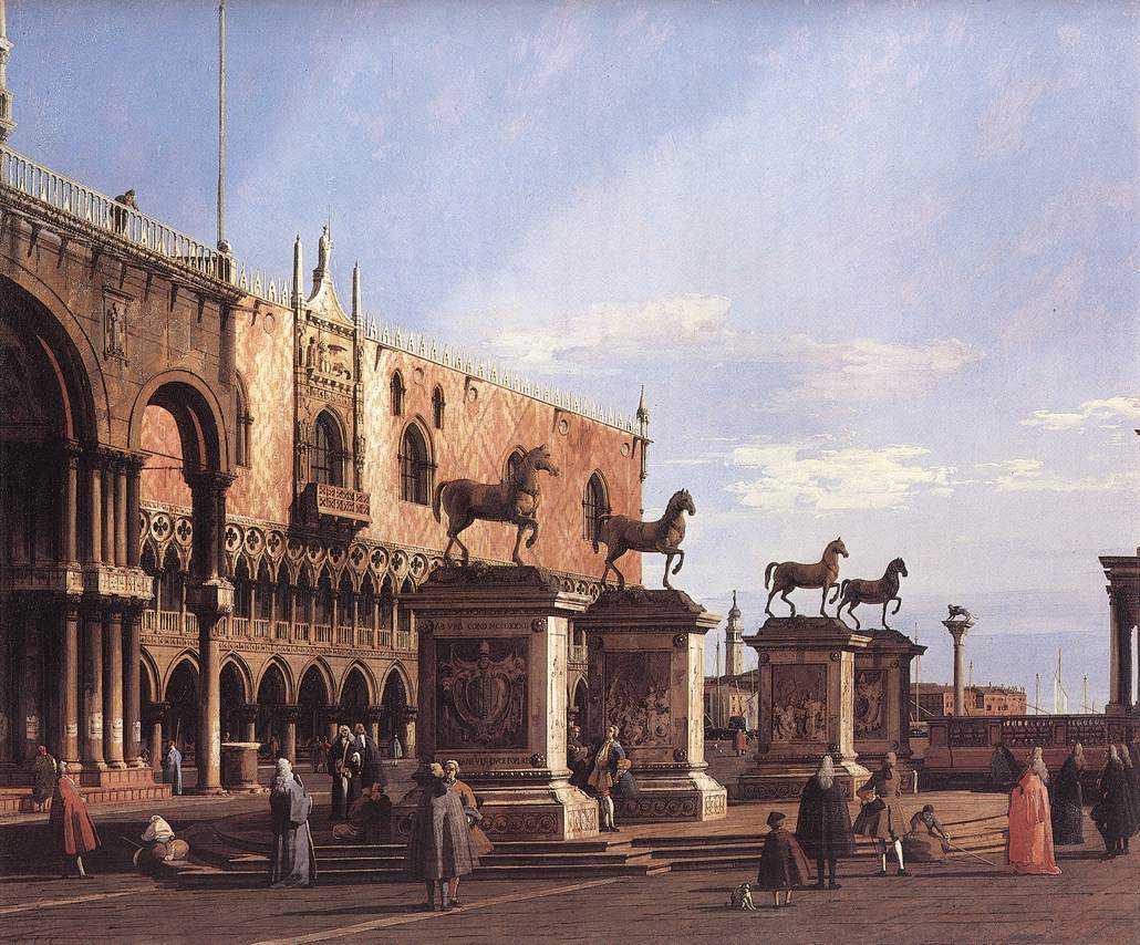 ArtistCanaletto's tweet image. Capriccio: The Horses of San Marco in the Piazzetta #artbots #canaletto