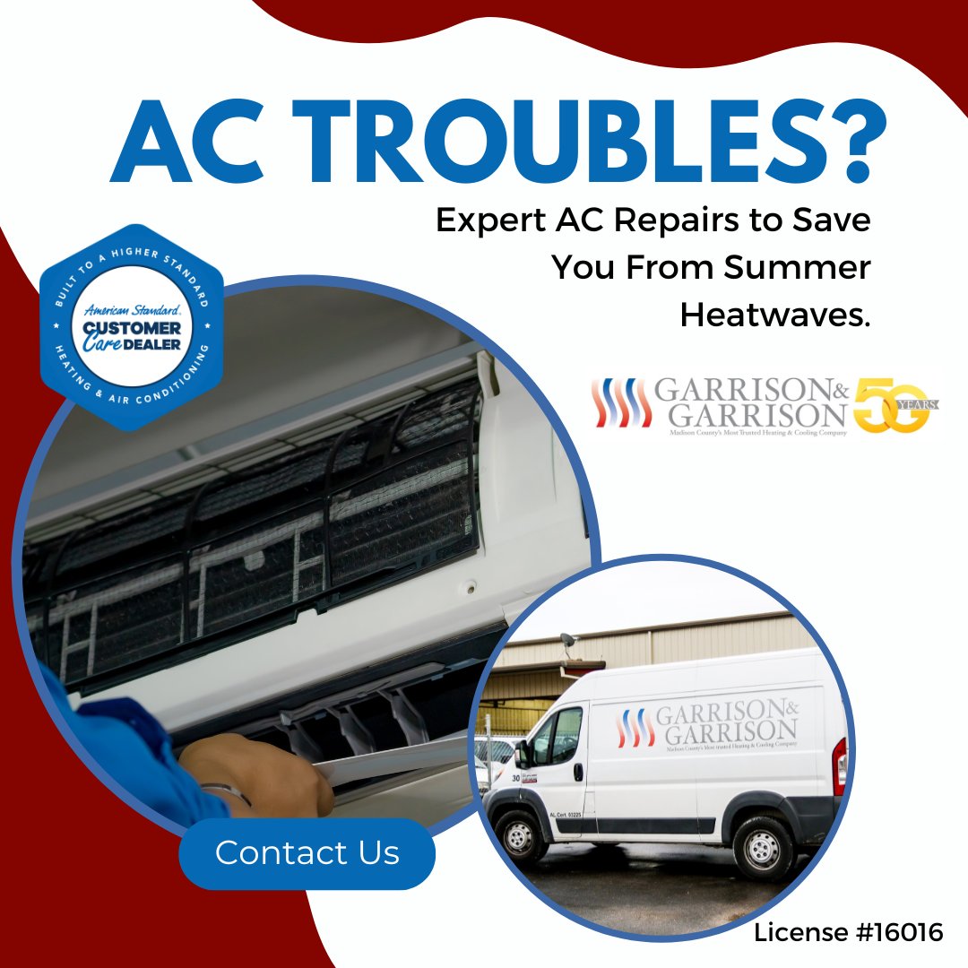 Garrison_HVAC's tweet image. 🌞 Beat the heat with fast AC repairs! Our expert team will have your home cool in no time. Schedule your repair now at garrisonandgarrison.com/ac-repair/. 

#StayChill #FastACRepair #GarrisonandGarrison