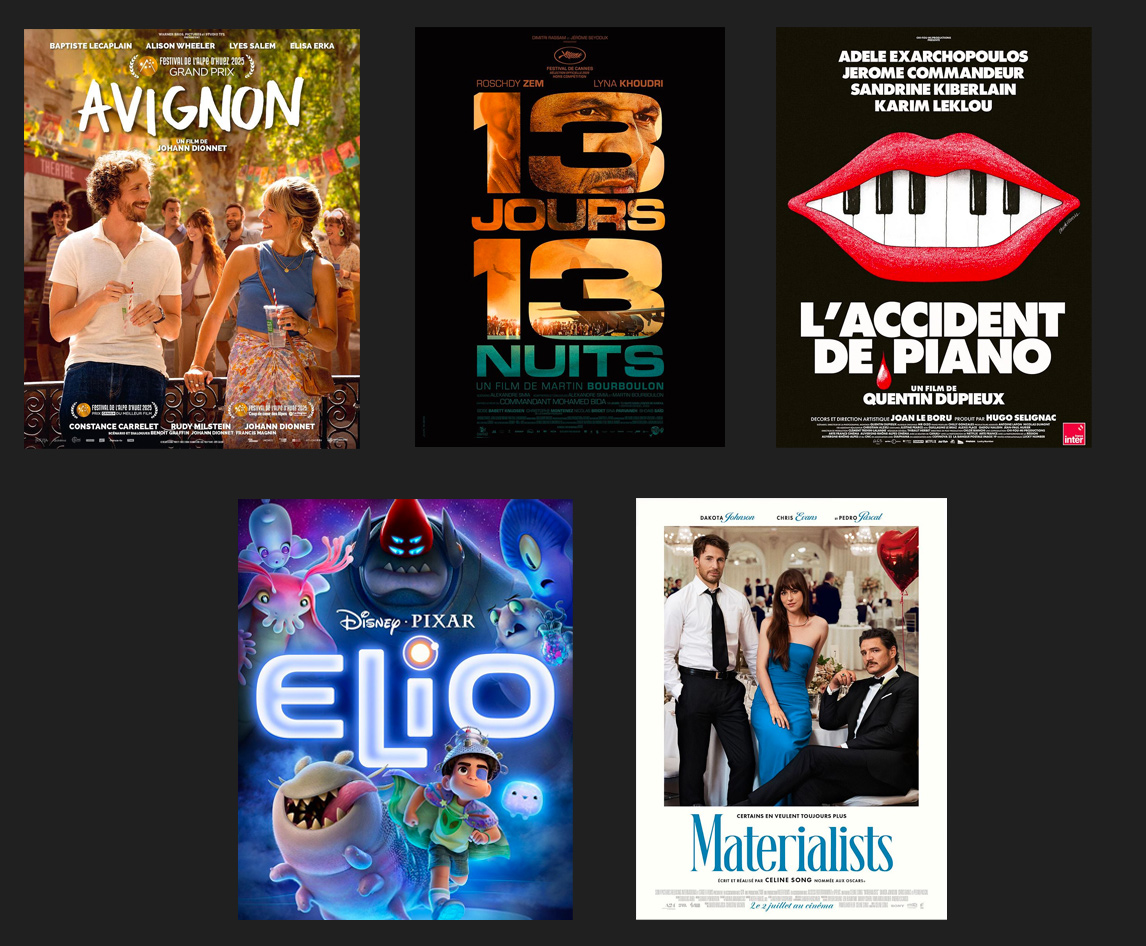 Cette semaine au cinéma Le Village 🎬

▪️Avignon
▪️13 jours 13 nuits
▪️L'accident de piano
▪️Elio
▪️Materialists

Pendant l'été, le cinéma Le Village est ouvert le mercredi, le samedi ainsi que le dimanche.

Toutes les séances👉 neuillysurseine.fr/cinema
