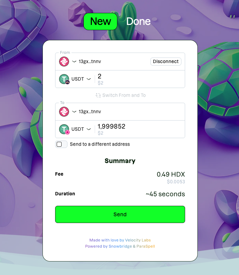 TurtlecoolApp's tweet image. Swap Ethereum stables (bridged via Snowbridge) ↔️ Polkadot native stables Now live on Turtle! app.turtle.cool