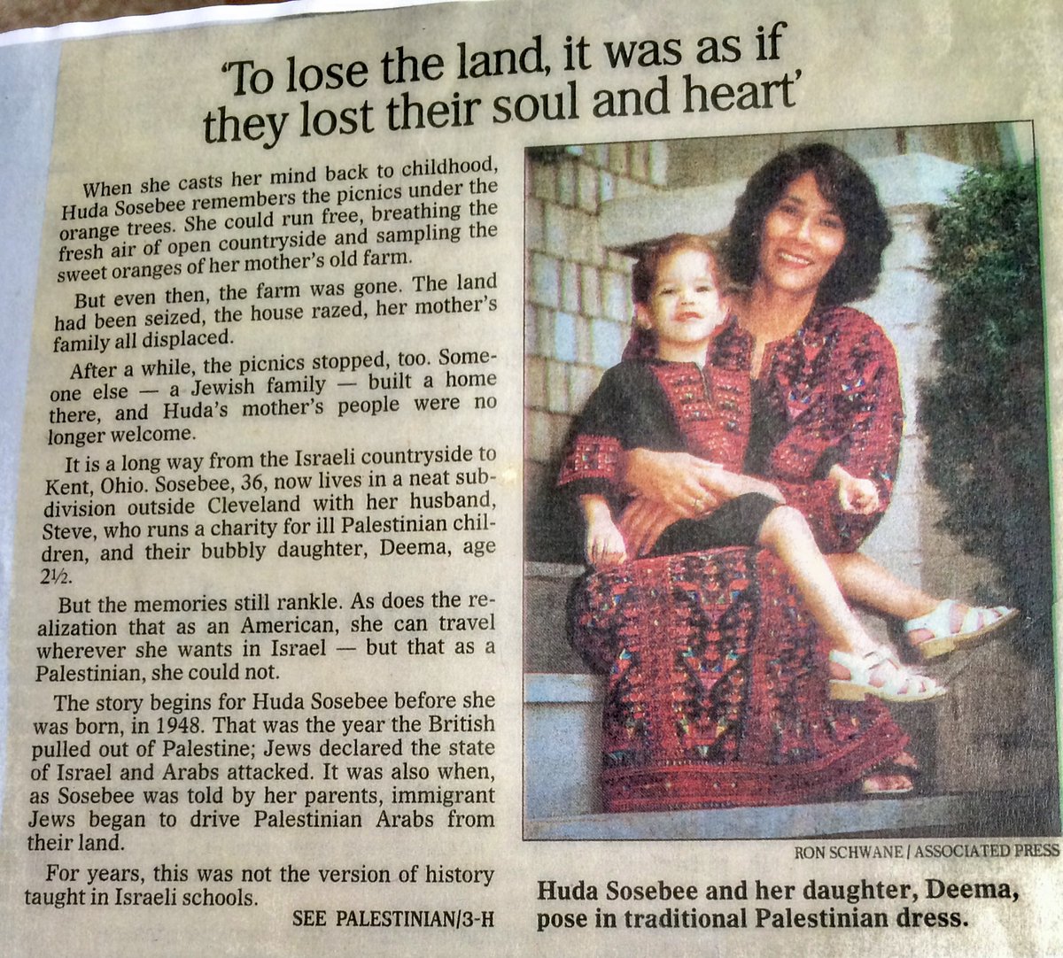 Stevesosebee's tweet image. 16 years ago today, I watched my wife Huda Al Masri, who I married in Ramallah during the first intifada and who helped to found and build with me the PCRF for 17 years, pass away from leukemia after months of fighting to live. While doctors tried every drug to kill her disease,…
