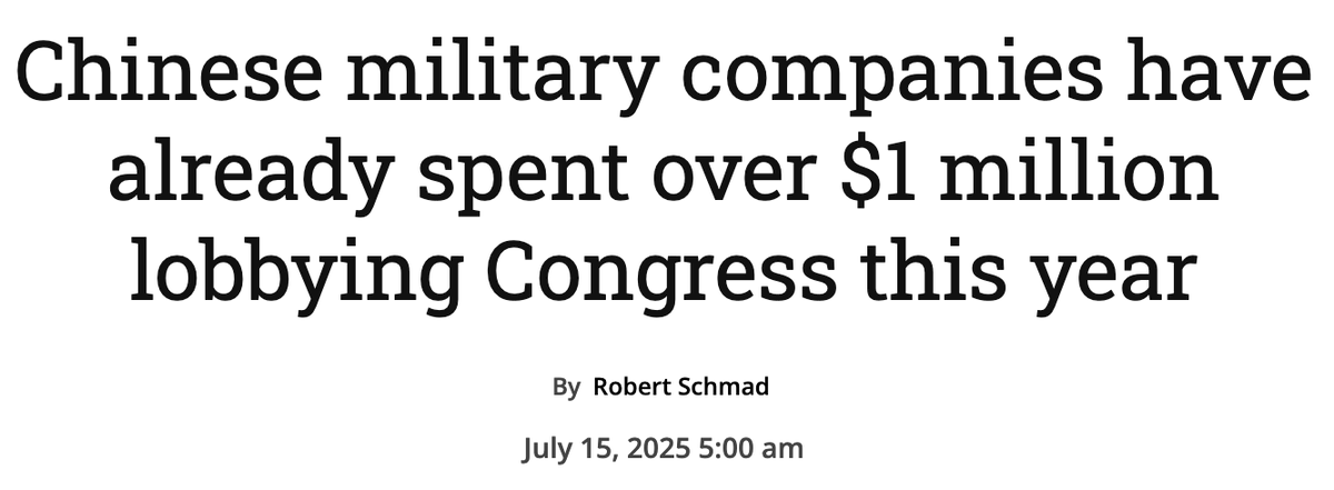 Michael7ucci's tweet image. Huge credit to Gov. @TeamPillen &amp;amp; Sen. Eliot Bostar for showing federal leaders what it takes to counter the CCP 💪🇺🇸

“The Nebraska law also puts lobbyists on what is effectively a traitors list if they represent Chinese Military Companies”

washingtonexaminer.com/news/investiga…