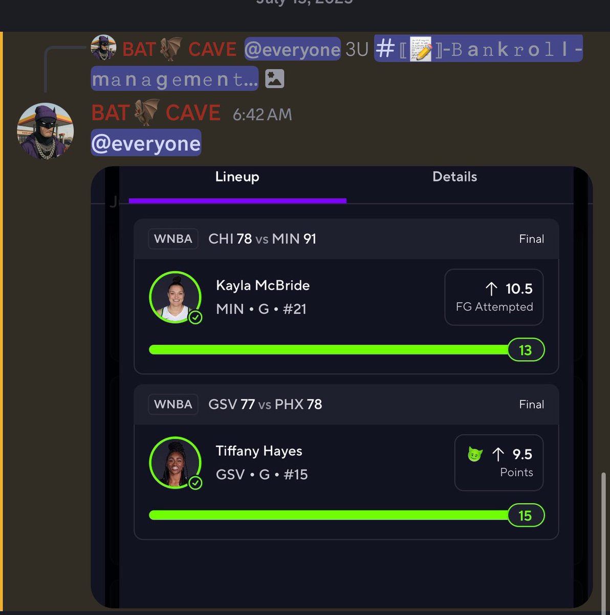 Some recap of last night