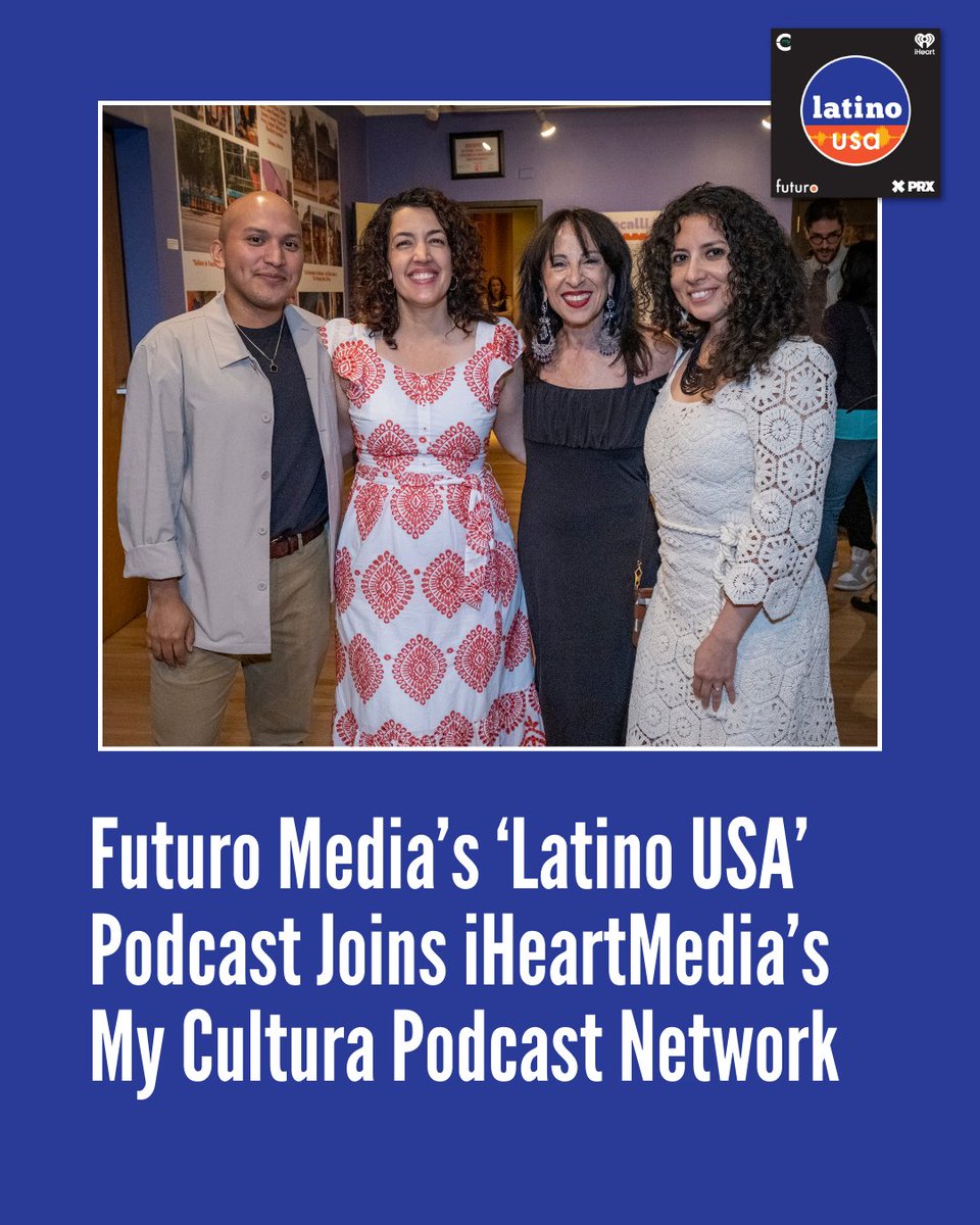 futuromedia's tweet image. .@LatinoUSA is now part of the @iHeartRadio's @myculturapod!
Same powerful stories, same truth-driven journalism. Still rooted in public radio. Still led by @Maria_Hinojosa.
Read more about the news here ↘️
futuromediagroup.org/latinousamycul…