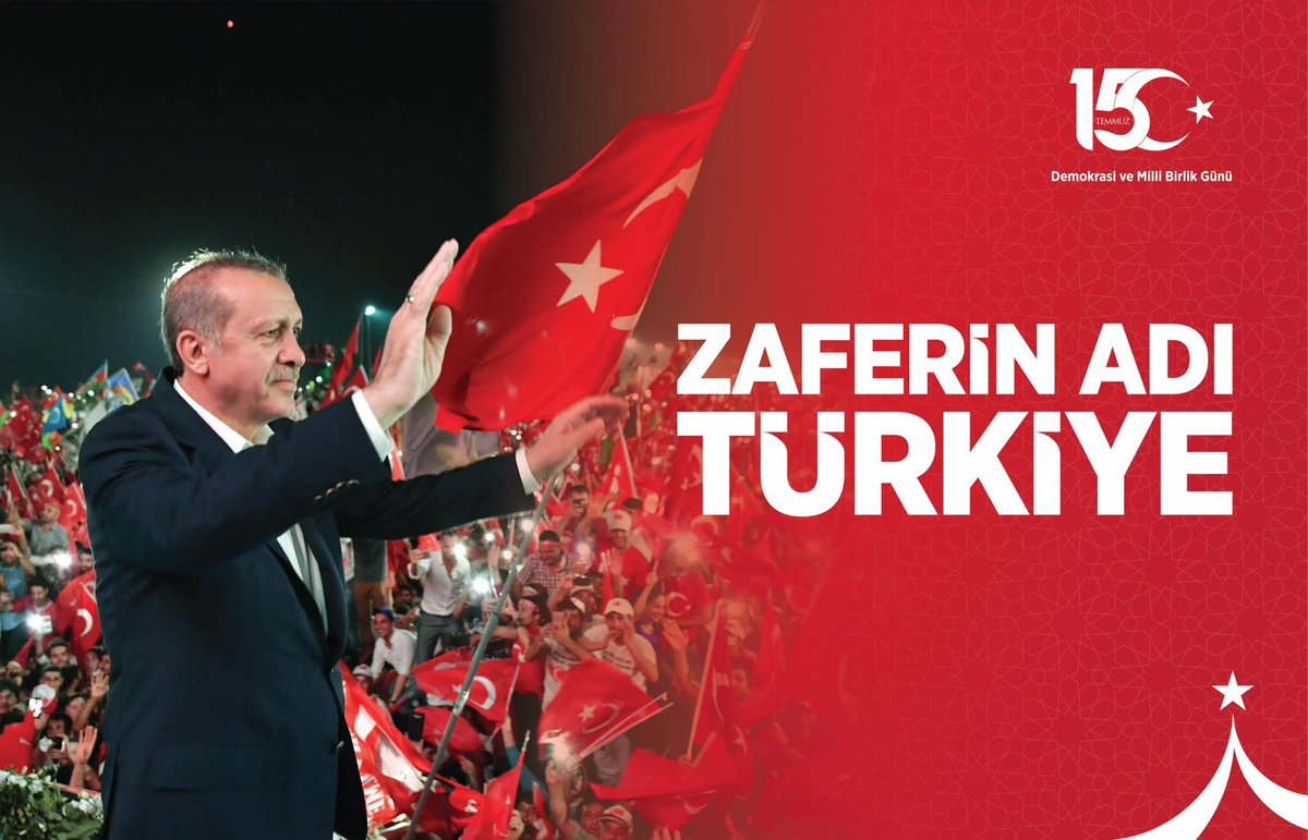 #15Temmuz vatan aşkıyla yanan binlerce yüreğin kadın, erkek, genç, yaşlı demeden tanklara ve tüfeklere karşı dimdik durduğu, hainlere geçit vermediği bir destandır. Şehitlerimize Rahmet, 
15 Temmuz Demokrasi ve Millî Birlik Günümüz kutlu olsun. #MilletinZaferi
Zaferin adı TÜRKİYE
