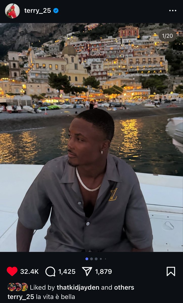 SleeperWSH's tweet image. Terry’s most recent Instagram post from Italy with the caption “Life is beautiful.”
He has also changed his pfp to a childhood picture. It was previously a photo of him in a #Commanders uniform.
#RaiseHail