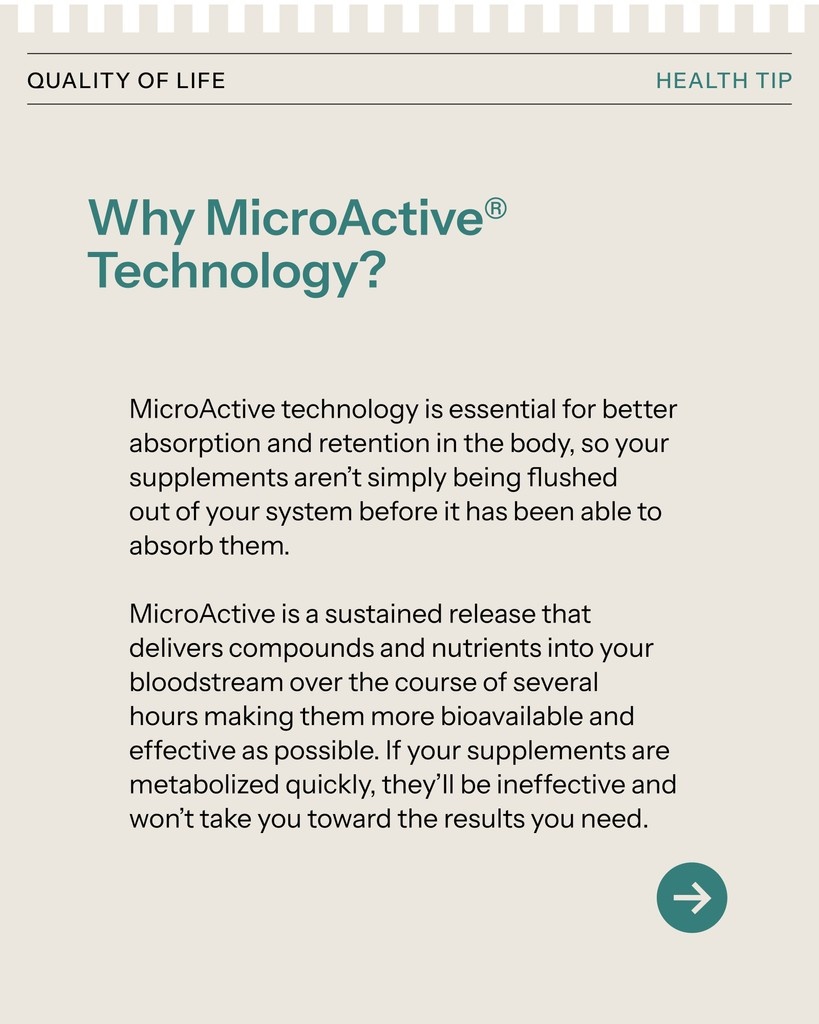 QOLsupplements's tweet photo. Why MicroActive®️ Technology?

·  Sustained Release for Lasting Benefits
·  Superior Absorption, Clinically Proven
·  Optimized Results You Can Feel https://t.co/01GhYqGZNG