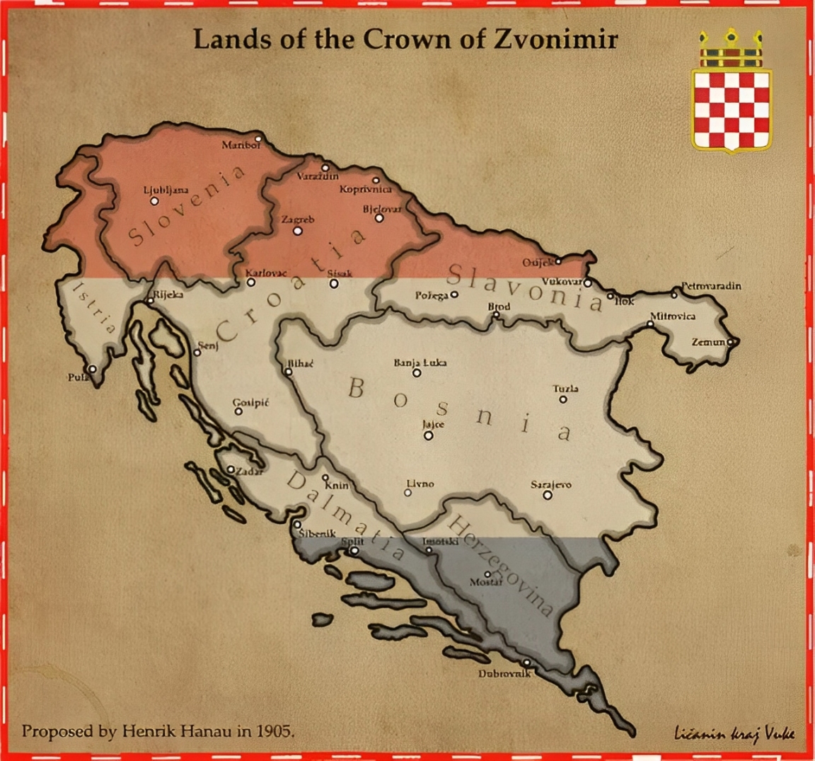 Jan184667's tweet image. 🚨DID YOU KNOW?
The Austro-Hungarian heir to the throne and Archduke Franz Ferdinand was a supporter of Trialism within the Monarchy. 🇭🇷
If Trialism had been implemented, Croatia would have looked like this on the map.
This is considered to be one of the main reasons why the…