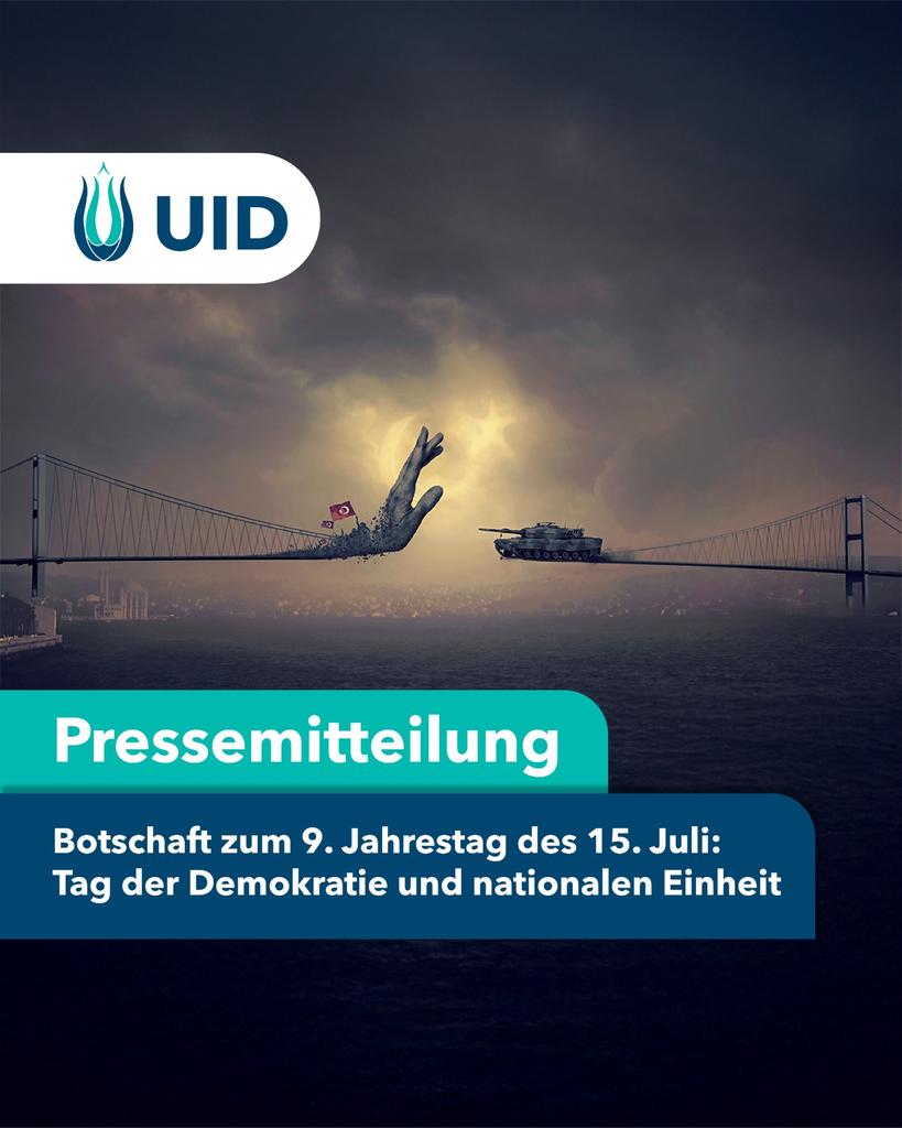 U_I_D's tweet image. 🇩🇪 Pressemitteilung 

Botschaft zum 9. Jahrestag des 15. Juli: Tag der Demokratie und nationalen Einheit

u-id.org/de/botschaft-z…