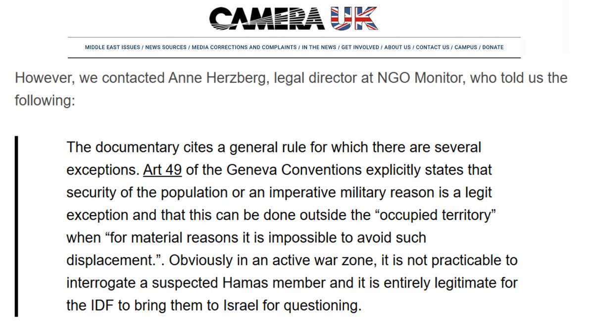 NGO Monitor (@ngomonitor) on Twitter photo In his analysis of Channel 4’s “Doctors Under Attack”, <a href="/adamlevick/">Adam Levick</a> cites NGO Monitor Legal Advisor @anneherzberg14, who explains how the film omits key legal context. > In his analysis of Channel 4’s “Doctors Under Attack”, <a href="/adamlevick/">Adam Levick</a> cites NGO Monitor Legal Advisor @anneherzberg14, who explains how the film omits key legal context. >