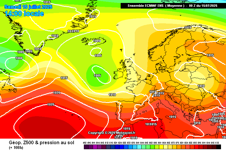 Ce week-end pourrait bien être perturbé suite à l'arrivée d'un thalweg sur l'ouest du pays qui sera moteur d'une dégradation orageuse potentiellement virulente sur un grand nombre de régions.

Tout reste encore à confirmer actuellement au vu d'une faible fiabilité des modèles.