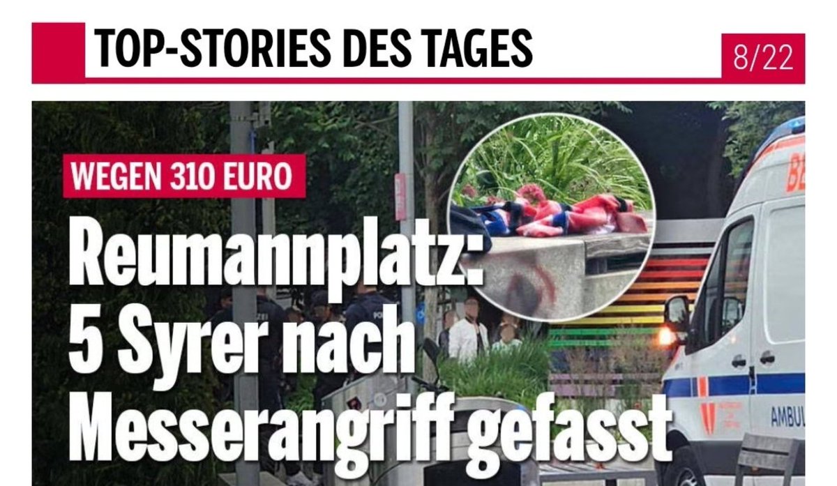 Syrer haben in #Österreich KEINEN Asylgrund mehr. Nachdem die wenigsten arbeiten, braucht die Wirtschaft sie auch nicht.

Wer glaubt mit Messern Menschen abstechen zu müssen, sollte noch heute im Flugzeug sitzen.

#Remigration