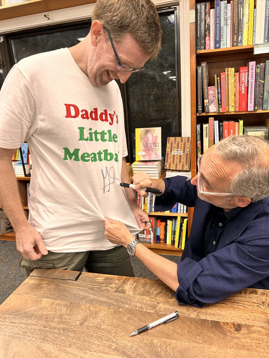 Shteyngart's tweet image. On the sub that stacks (link in bio) I experience the absolutely craziest reading ever! Meatball tshirts in Russian! Dinner down in the Comet Pizza basement. Martinis with the great Angie
Kim! Michelin-starred Ethiopian food!
See you tonight, Dallas!!!