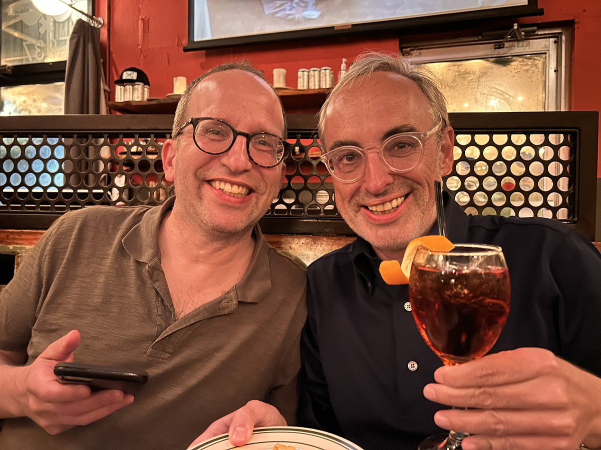 Shteyngart's tweet image. On the sub that stacks (link in bio) I experience the absolutely craziest reading ever! Meatball tshirts in Russian! Dinner down in the Comet Pizza basement. Martinis with the great Angie
Kim! Michelin-starred Ethiopian food!
See you tonight, Dallas!!!