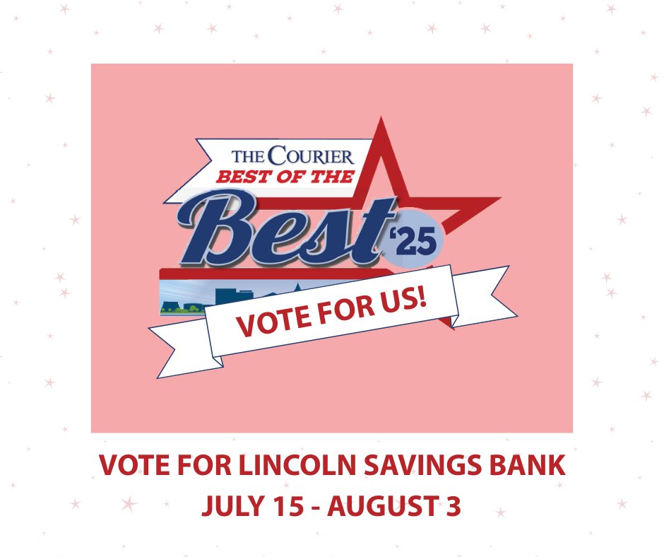 🌟 Vote for LSB as the Courier's Best of the Best in 2025! 🌟

Please vote for us in the following categories -

🏦 Services: Bank
😃 Customer Service: Finance &amp; Professional

Vote DAILY from July 15 - Aug 3 ➡️ ow.ly/9JCt50WpTv9

Member FDIC
